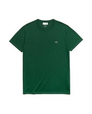 t-shirt verde da uomo con logo in alto a destra | LACOSTE
