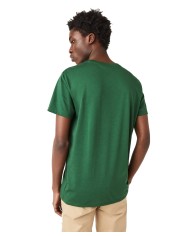 t-shirt verde da uomo con logo in alto a destra | LACOSTE