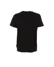 t-shirt nera da uomo con stampa logata in due parti | RICHMOND