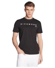 t-shirt nera da uomo con stampa "RICHMOND X" e logo | RICHMOND