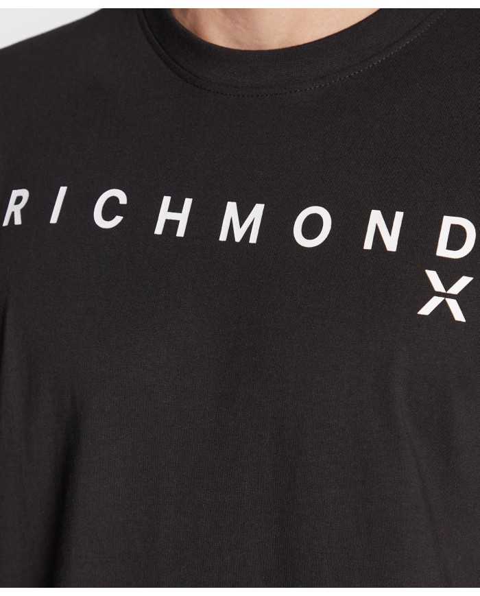 t-shirt nera da uomo con stampa "RICHMOND X" e logo | RICHMOND