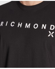 t-shirt nera da uomo con stampa "RICHMOND X" e logo | RICHMOND