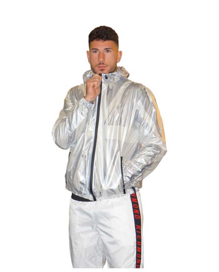 k-way flag da uomo in nylon con stemma bandiera | RICHMOND k-way flag da uomo in nylon con stemma bandiera | RICHMOND