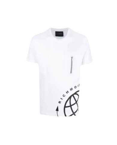 t-shirt white optical white da uomo con stampa logata | RICHMOND t-shirt white optical white da uomo con stampa logata | RICHMOND