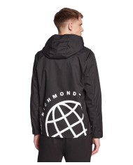 Giubbino nero da uomo con cappuccio, logo e grafica | RICHMOND