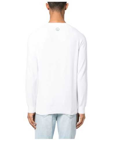 maglia white optical da uomo con bordi a coste | RICHMOND maglia white optical da uomo con bordi a coste | RICHMOND