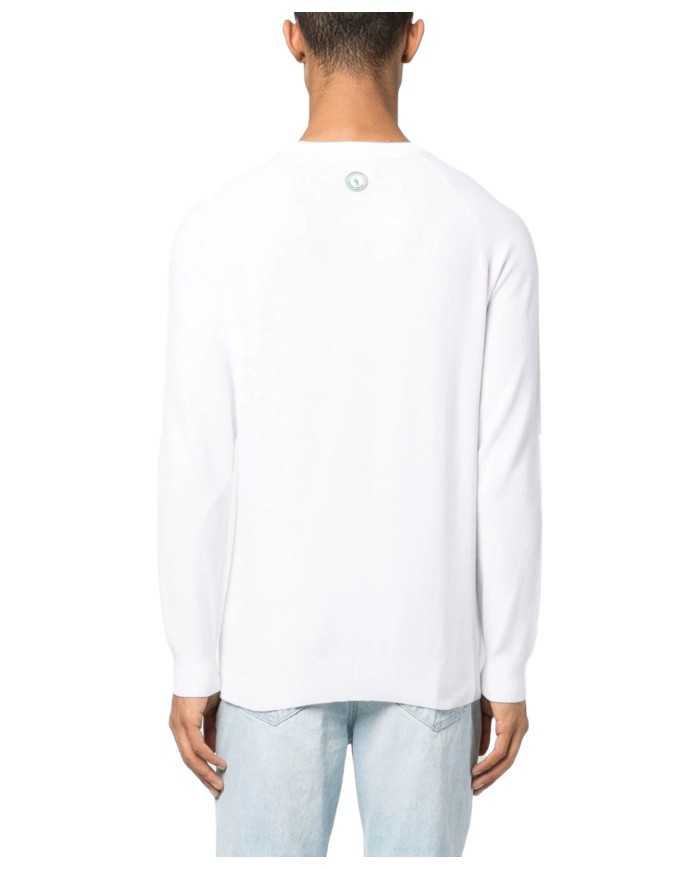 maglia white optical da uomo con bordi a coste | RICHMOND maglia white optical da uomo con bordi a coste | RICHMOND