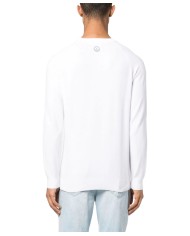 maglia white optical da uomo con bordi a coste | RICHMOND maglia white optical da uomo con bordi a coste | RICHMOND