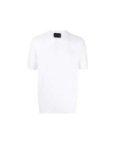 polo white optical da uomo con colletto a punta e logo | RICHMOND polo white optical da uomo con colletto a punta e logo | RICHMOND