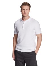 polo white optical da uomo con colletto a punta e logo | RICHMOND polo white optical da uomo con colletto a punta e logo | RICHMOND