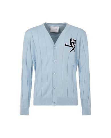 Cardigan blue bell da uomo con dettagli trapuntanti | RICHMOND Cardigan blue bell da uomo con dettagli trapuntanti | RICHMOND