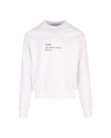 Felpa white optical da uomo con logo e scritte a contrasto | RICHMOND Felpa white optical da uomo con logo e scritte a contrasto | RICHMOND