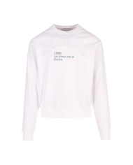 Felpa white optical da uomo con logo e scritte a contrasto | RICHMOND Felpa white optical da uomo con logo e scritte a contrasto | RICHMOND