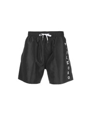 Costume mare nero da uomo con coulisse e scritta | JONH RICHMOND