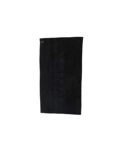 telo mare nero da uomo in cotone con logo in tono | RICHMOND telo mare nero da uomo in cotone con logo in tono | RICHMOND