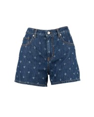 short slim in denim da donna con motivo all-over | LOVE MOSCHINO short slim in denim da donna con motivo all-over | LOVE MOSCHINO