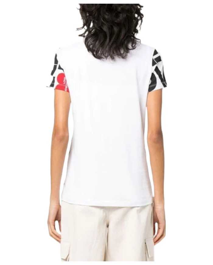 LOVE MOSCHINO T-Shirt Donna W4F73 2P M3876 P-EM cotone con motivo c...