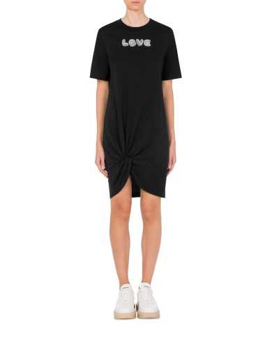 Abito donna nero con stampa LOVE OPTICAL LOGO | LOVE MOSCHINO Abito donna nero con stampa LOVE OPTICAL LOGO | LOVE MOSCHINO