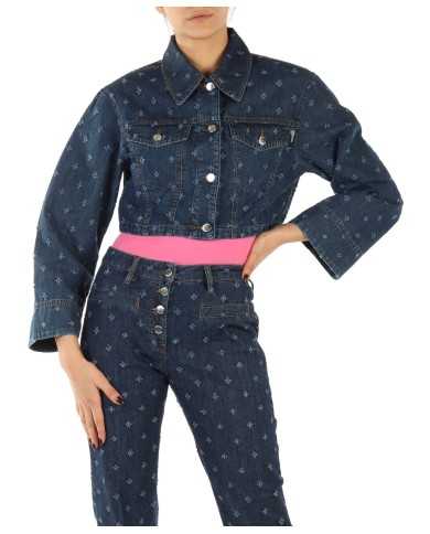 Giubbino a maniche lunghe donna in denim con fantasia | LOVE MOSCHINO Giubbino a maniche lunghe donna in denim con fantasia | LOVE MOSCHINO