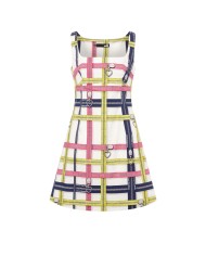 abito donna bianco con fantasia zip pop all-over | LOVE MOSCHINO abito donna bianco con fantasia zip pop all-over | LOVE MOSCHINO