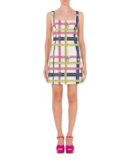 abito donna bianco con fantasia zip pop all-over | LOVE MOSCHINO abito donna bianco con fantasia zip pop all-over | LOVE MOSCHINO