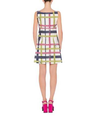 abito donna bianco con fantasia zip pop all-over | LOVE MOSCHINO abito donna bianco con fantasia zip pop all-over | LOVE MOSCHINO