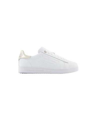 sneakers donna white/gold logato EAGLE e brand logo | EA7 sneakers donna white/gold logato EAGLE e brand logo | EA7