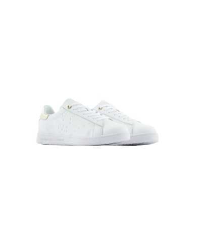 sneakers donna white/gold logato EAGLE e brand logo | EA7 sneakers donna white/gold logato EAGLE e brand logo | EA7
