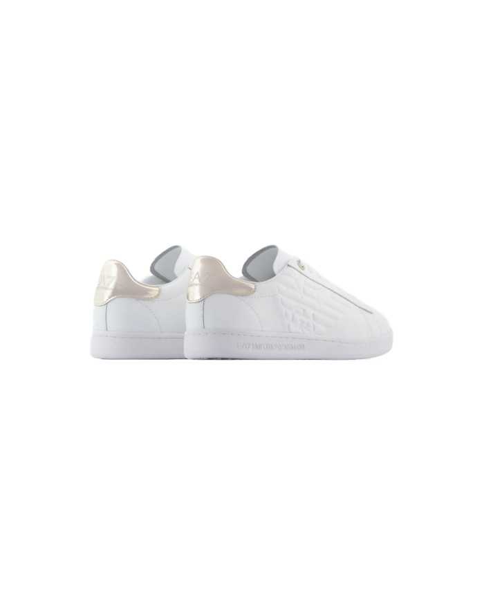 sneakers donna white/gold logato EAGLE e brand logo | EA7
