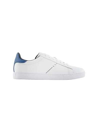 sneakers uomo optical white/blue con loghi | ARMANI EXCHANGE