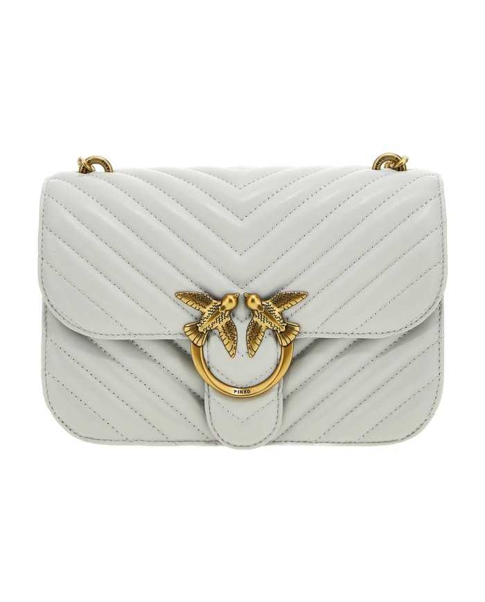 borsa grigio pinguino da donna chiusa risvolto e fibbia | PINKO borsa grigio pinguino da donna chiusa risvolto e fibbia | PINKO