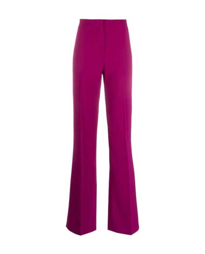 pantaloni flare a vita alta svasati viola buganville da donna | PINKO pantaloni flare a vita alta svasati viola buganville da donna | PINKO