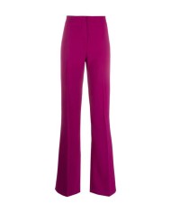 pantaloni flare a vita alta svasati viola buganville da donna | PINKO