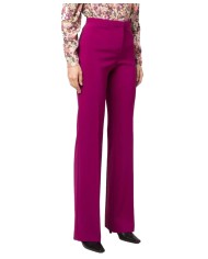 pantaloni flare a vita alta svasati viola buganville da donna | PINKO