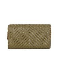 portafoglio verde abete da donna con fibbia logata in metallo | PINKO