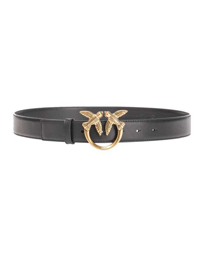 Cintura Donna nero/oro antico in pelle 100125 A0F1 LOVE h3|PINKO Cintura Donna nero/oro antico in pelle 100125 A0F1 LOVE h3|PINKO