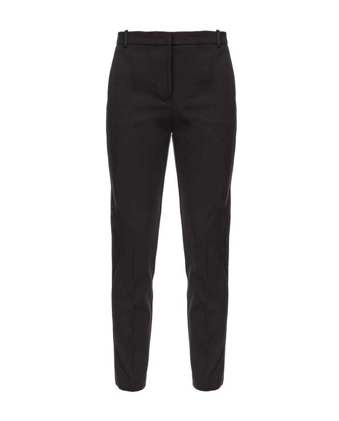 pantaloni nera da donna con piega stirata al centro e gancio | PINKO pantaloni nera da donna con piega stirata al centro e gancio | PINKO