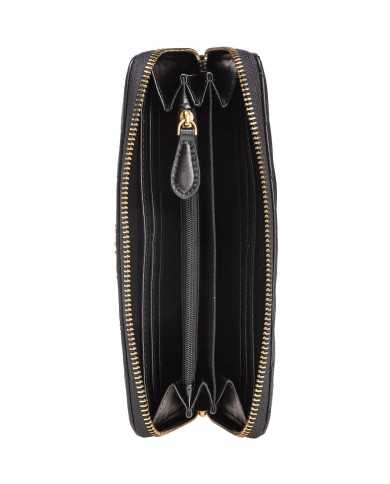 portafoglio zip-around nero e oro antico donna con placca | PINKO portafoglio zip-around nero e oro antico donna con placca | PINKO