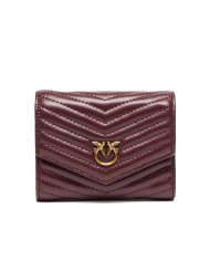 portafoglio quadrato rosso viola da donna con pattern chevron | PINKO portafoglio quadrato rosso viola da donna con pattern chevron | PINKO