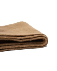 sciarpa moc cammello da donna con patch logata LOVE BIRDS | PINKO