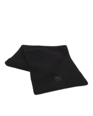 sciarpa nera da donna con patch logata LOVE BIRDS | PINKO