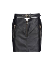 gonna nero limousine da donna con cintura, fibbia e occhielli | PINKO gonna nero limousine da donna con cintura, fibbia e occhielli | PINKO