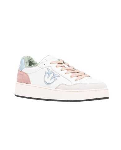 sneaker basket off white e beige da donna con logo intagliato | PINKO sneaker basket off white e beige da donna con logo intagliato | PINKO