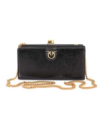 portafoglio stile portamonete vintage nero/oro antico da donna | PINKO portafoglio stile portamonete vintage nero/oro antico da donna | PINKO