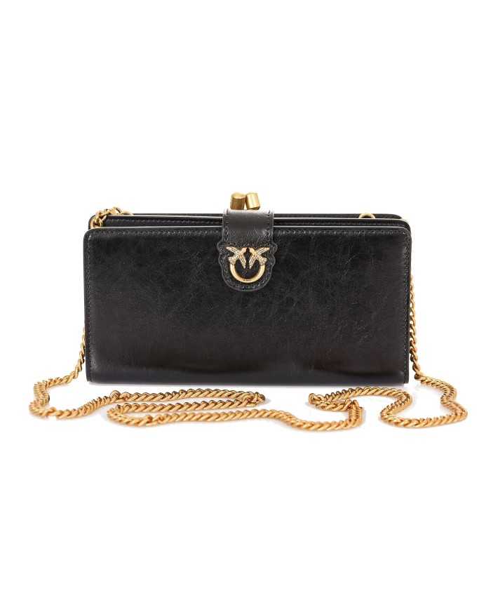 portafoglio stile portamonete vintage nero/oro antico da donna | PINKO portafoglio stile portamonete vintage nero/oro antico da donna | PINKO