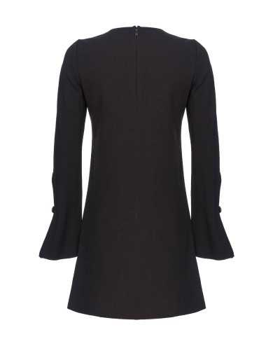 abito corto nero da donna con linea leggermente ad A | PINKO abito corto nero da donna con linea leggermente ad A | PINKO