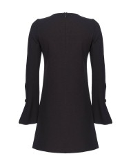 abito corto nero da donna con linea leggermente ad A | PINKO abito corto nero da donna con linea leggermente ad A | PINKO