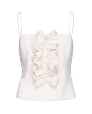 top rosa da donna con fiocco sul petto e spalline sottili | PINKO top rosa da donna con fiocco sul petto e spalline sottili | PINKO