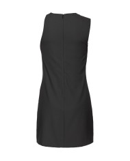 abito nero donna con costruzione a panello, alamaro e fibbia | PINKO abito nero donna con costruzione a panello, alamaro e fibbia | PINKO