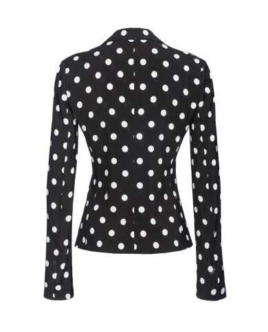 giacca nero/bianco da donna con stampa pois all-over | PINKO giacca nero/bianco da donna con stampa pois all-over | PINKO